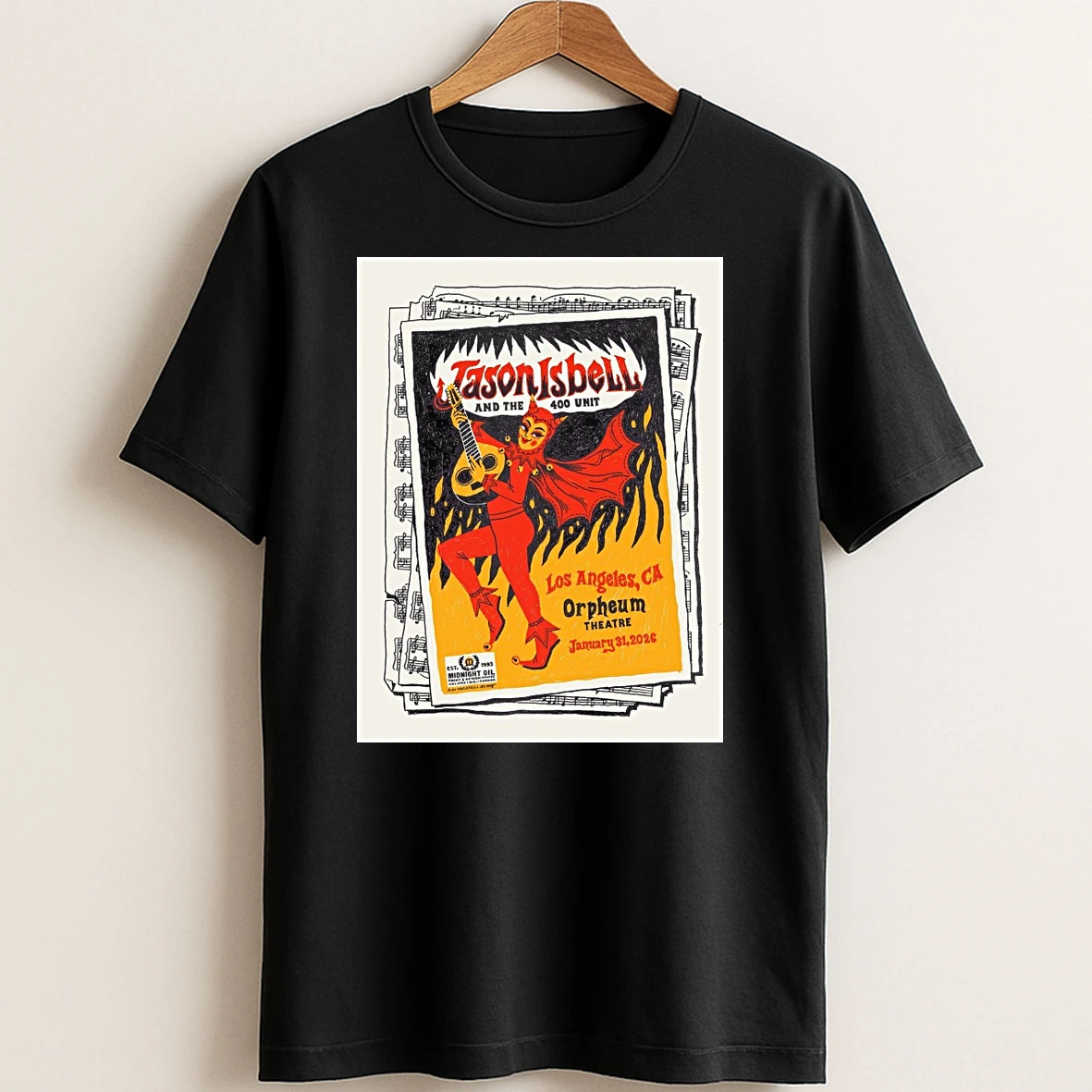 Original Jason Isbell And The 400 Unit January 31 2026 The Orpheum Theatre In Los Angeles Ca T Shirt Sweater