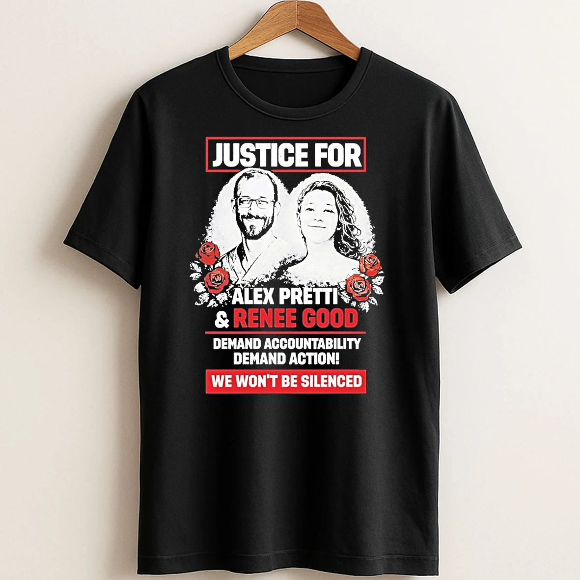 Original Justice For Alex Pretti And Renee Good We Wont Be Silenced T Shirt Sweater