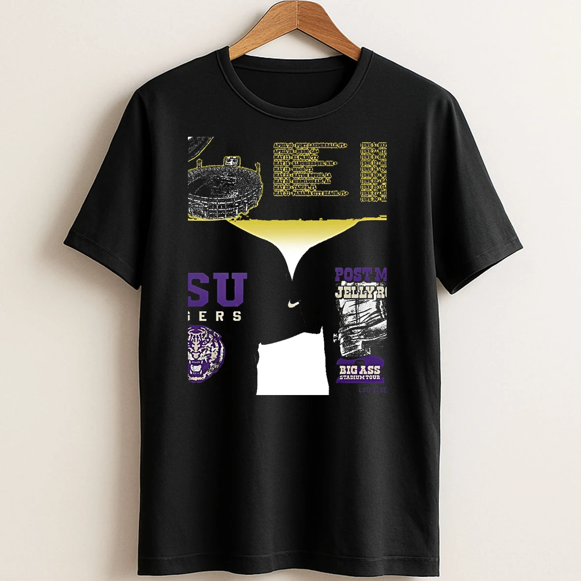Original Lsu Tigers X Post Malone Jelly Roll 2026 The Big Ass Stadium Tour Part 2 T Shirt Sweater