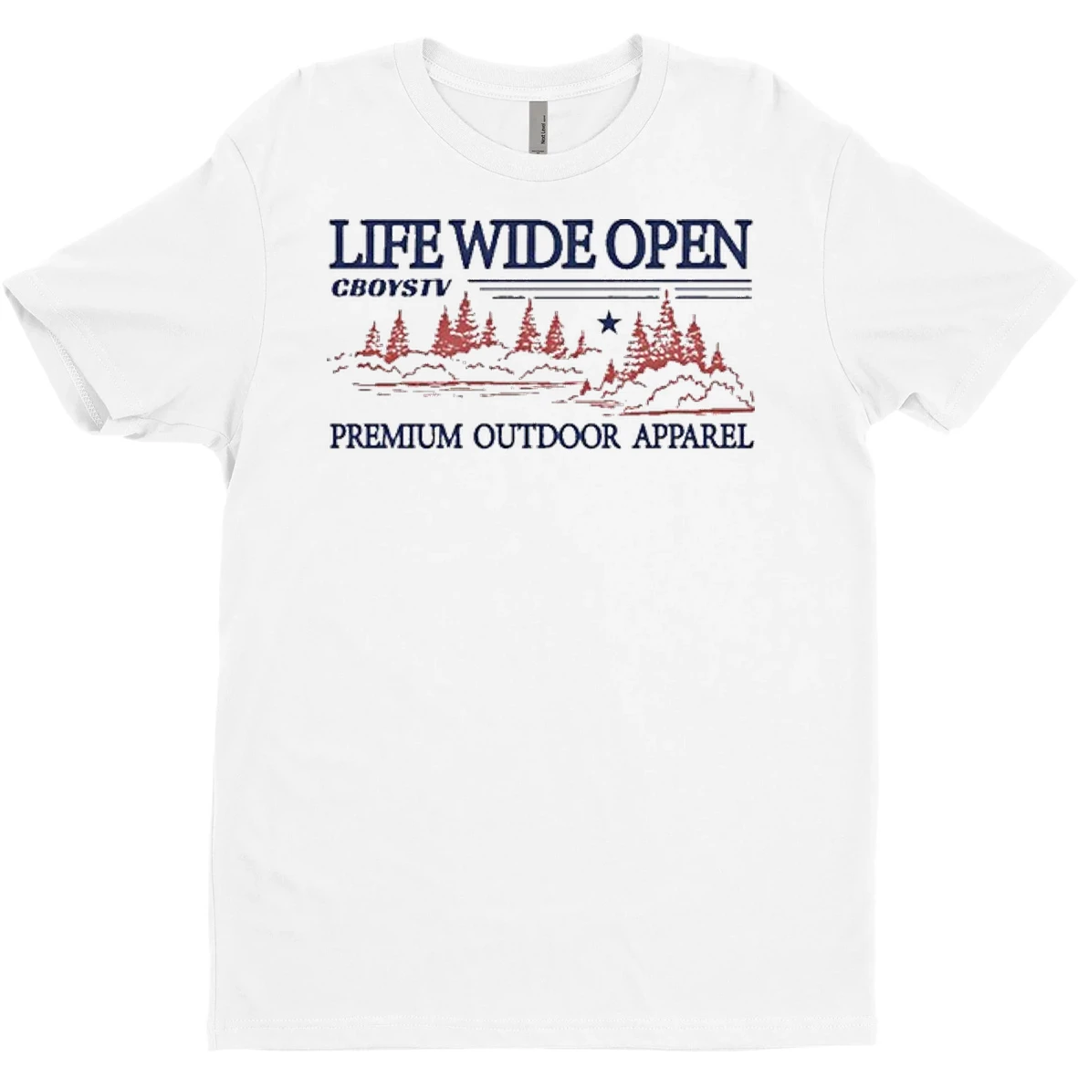 Original Life Wide Open Premium Outdoor Apparel Shoreline T Shirt Sweater