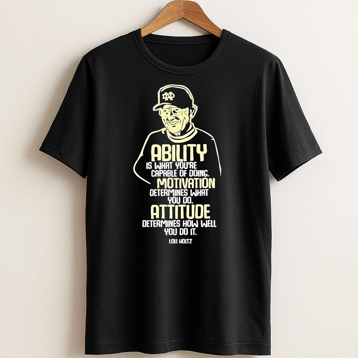 Original Lou Holtz Ability Motivation Attitude T Shirt Sweater
