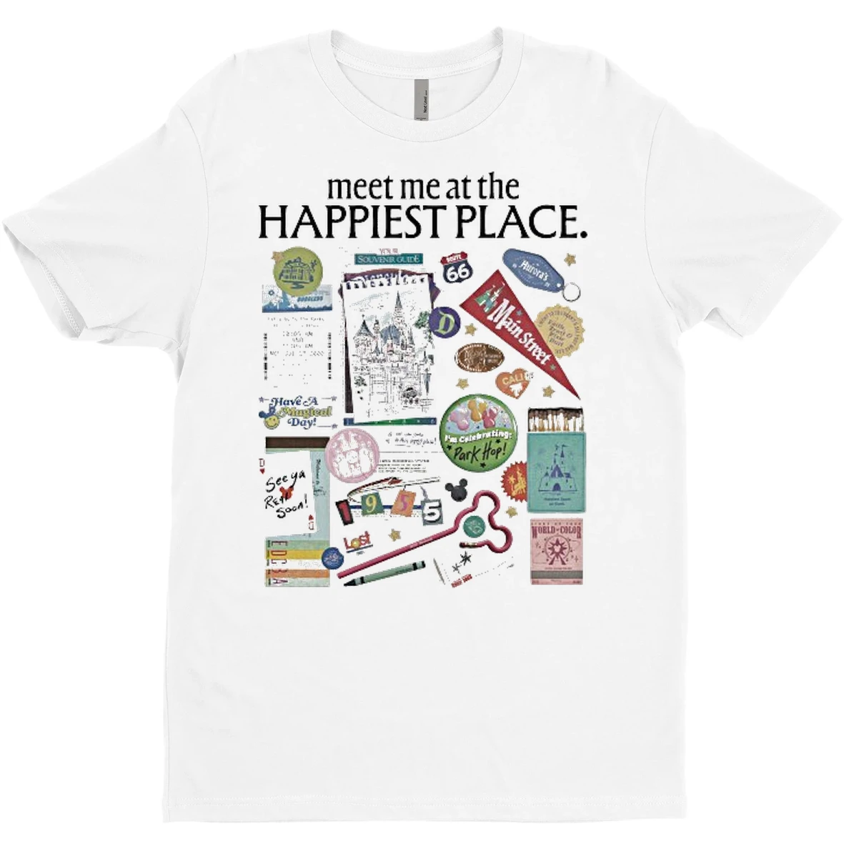 Original Meet Me At The Happiest Place Souvenir Guide T Shirt Sweater