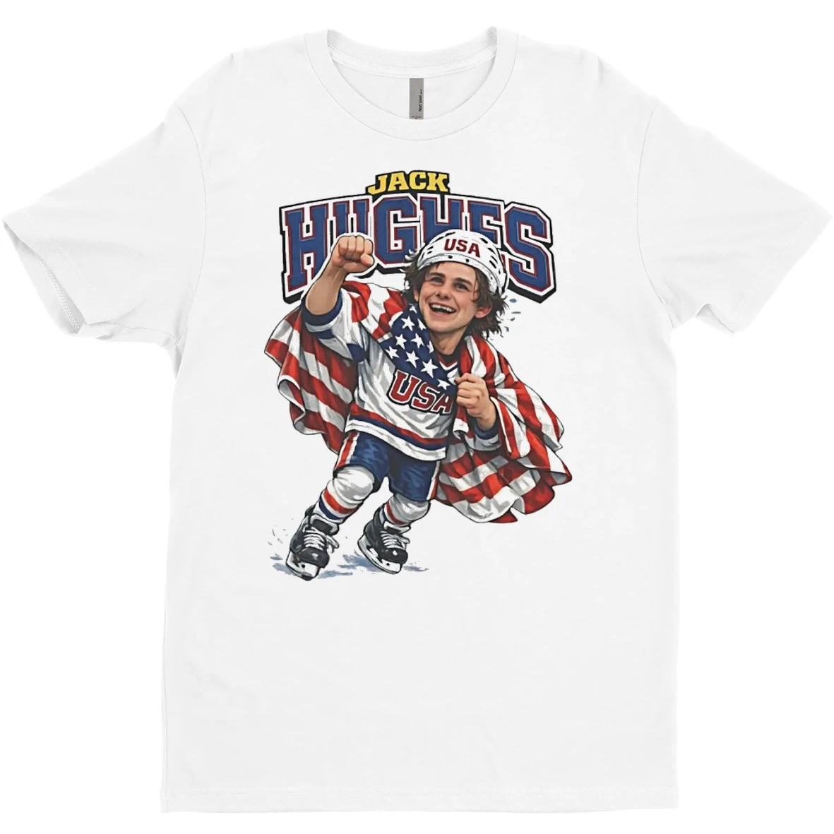 Original Mens Hockey Jack Hughes Caricature T Shirt Sweater