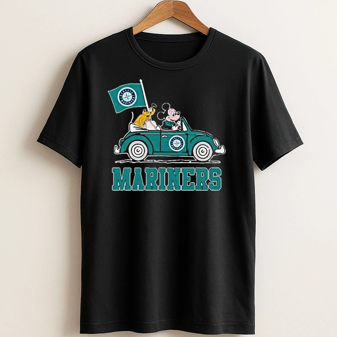 Original Mickey Mouse And Pluto Seattle Mariners Road Trip Baseball T Shirt Sweater