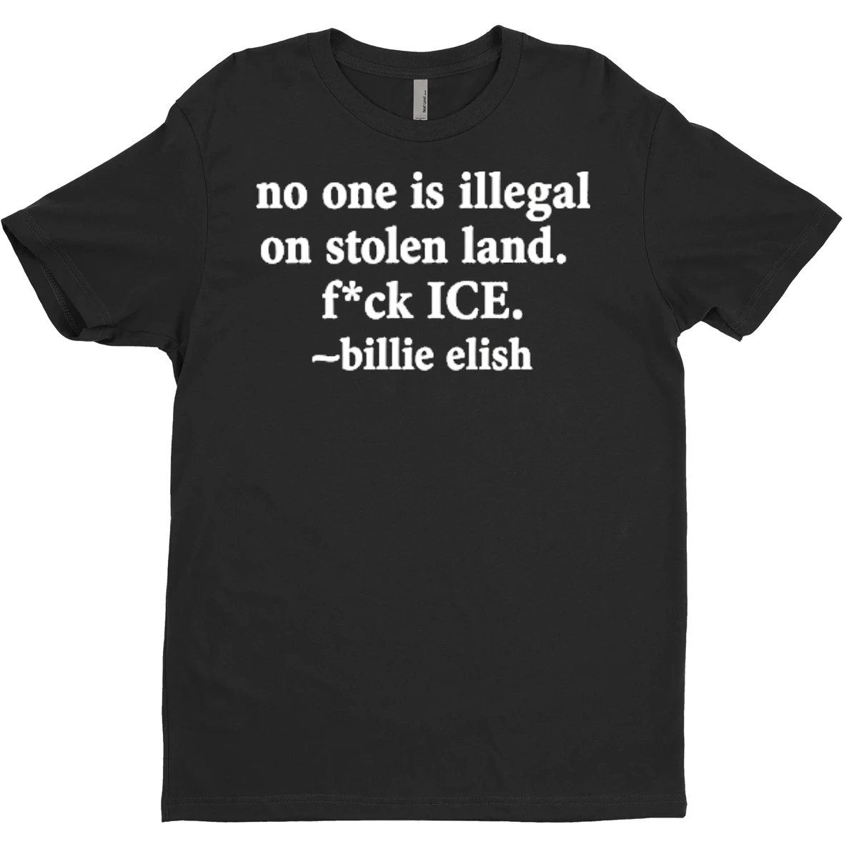 Original No One Is Illegal On Stolen Land Fuck Ice Billie Eilish Anti Ice T Shirt Sweater