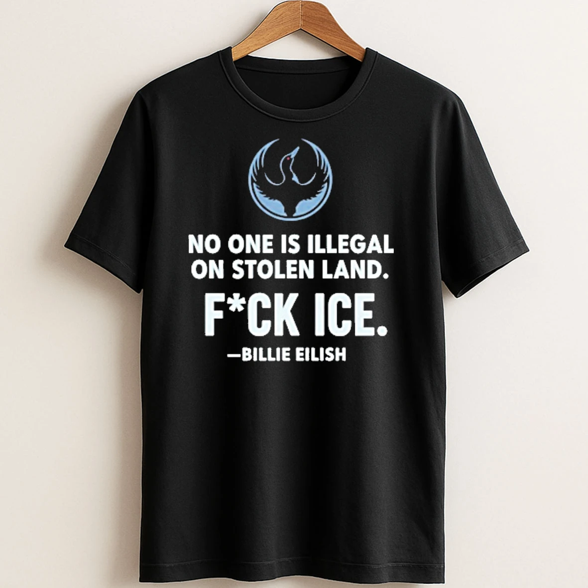 Original No One Is Illegal On Stolen Land Fuck Ice Billie Eilish Rebel Loon Alliance T Shirt Sweater