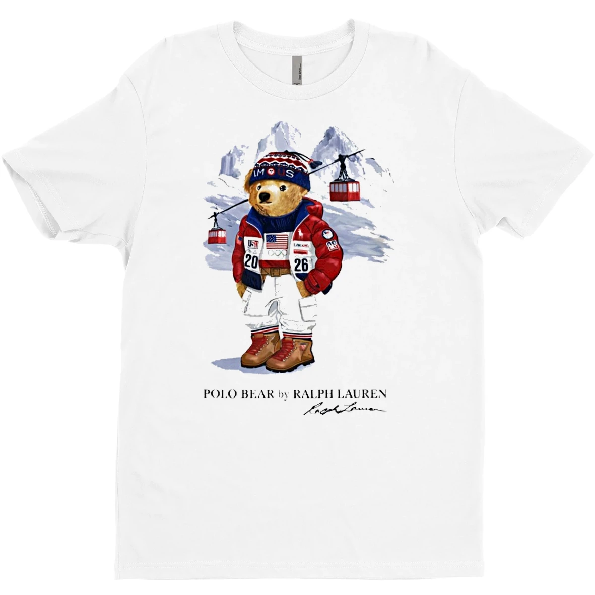 Original Polo Bear Ralph Lauren Team Usa 2026 Winter Olympics T Shirt Sweater