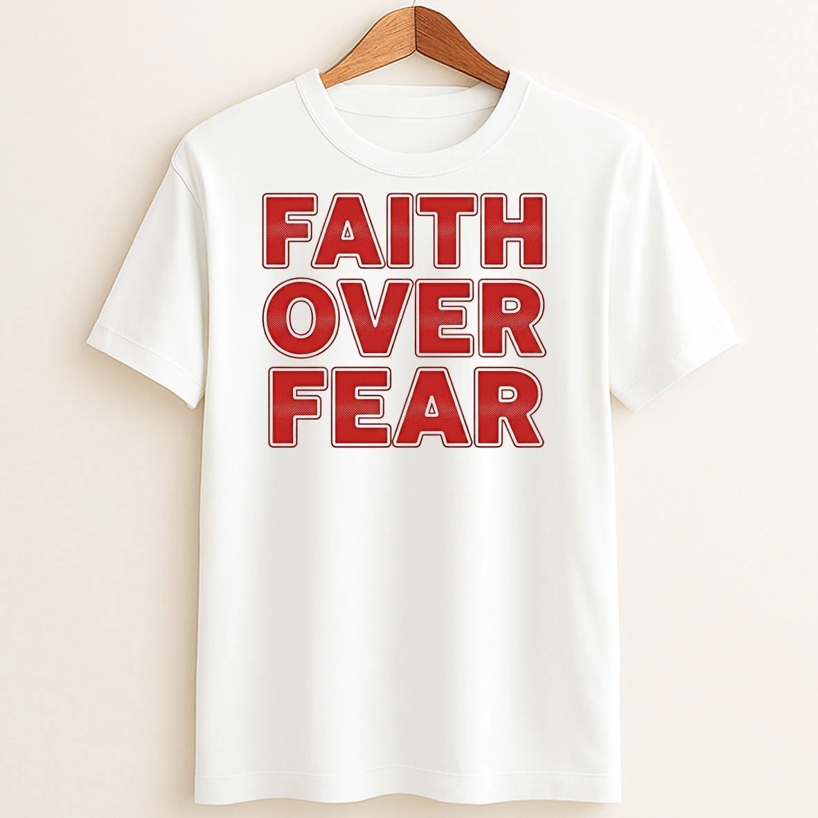 Original Red Faith Over Fear T Shirt Sweater