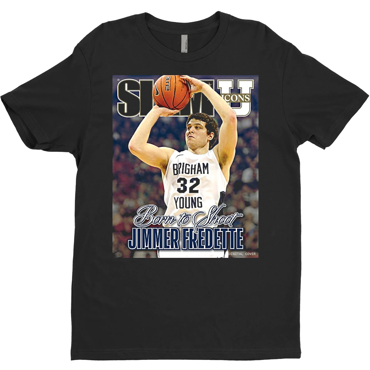 Original Slam U Magazine Born To Shoot Jimmer Fredette Brigham Young T Shirt Sweater