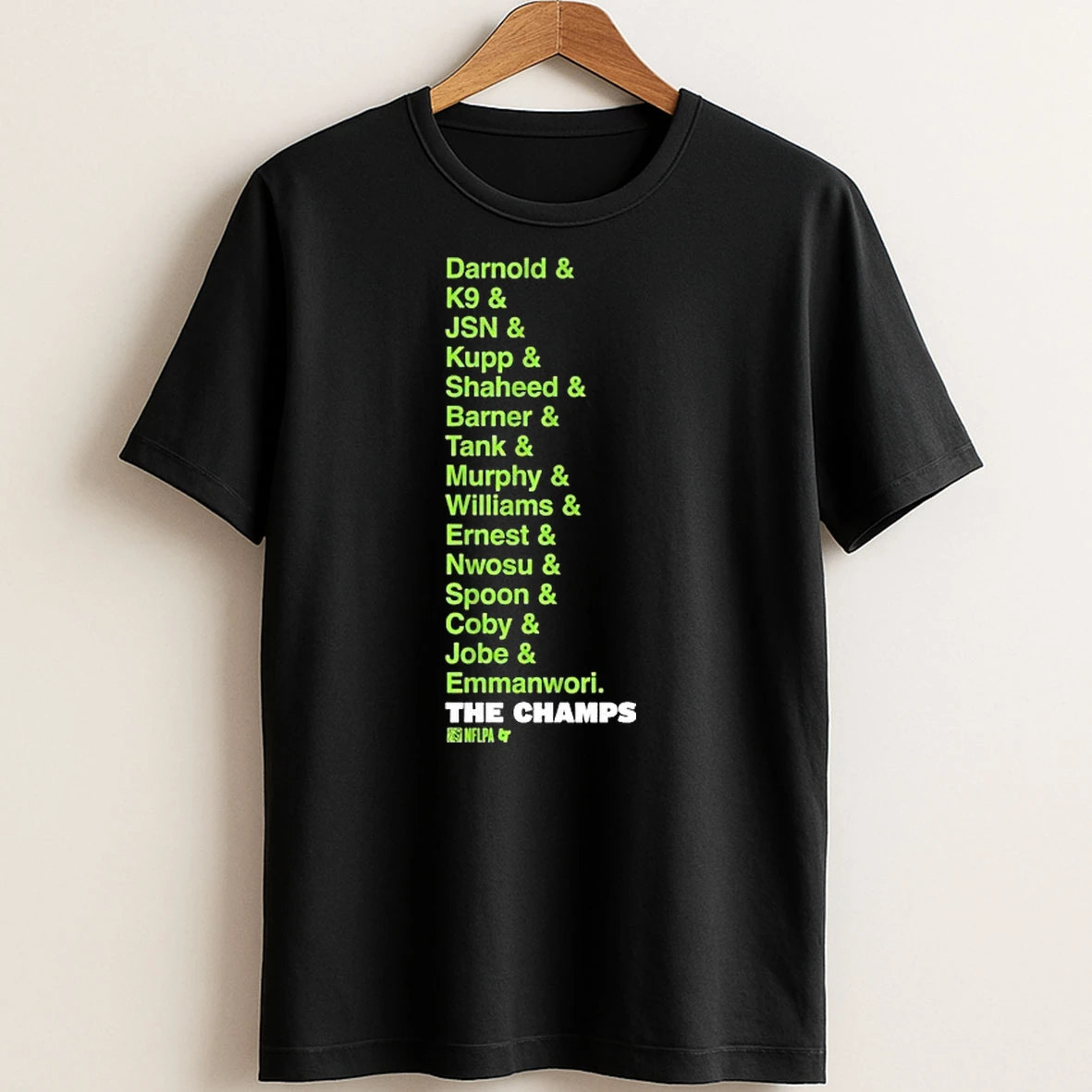 Original Seattle Football Champs Darnold K9 Jsn Kupp Shaheed List T Shirt Sweater