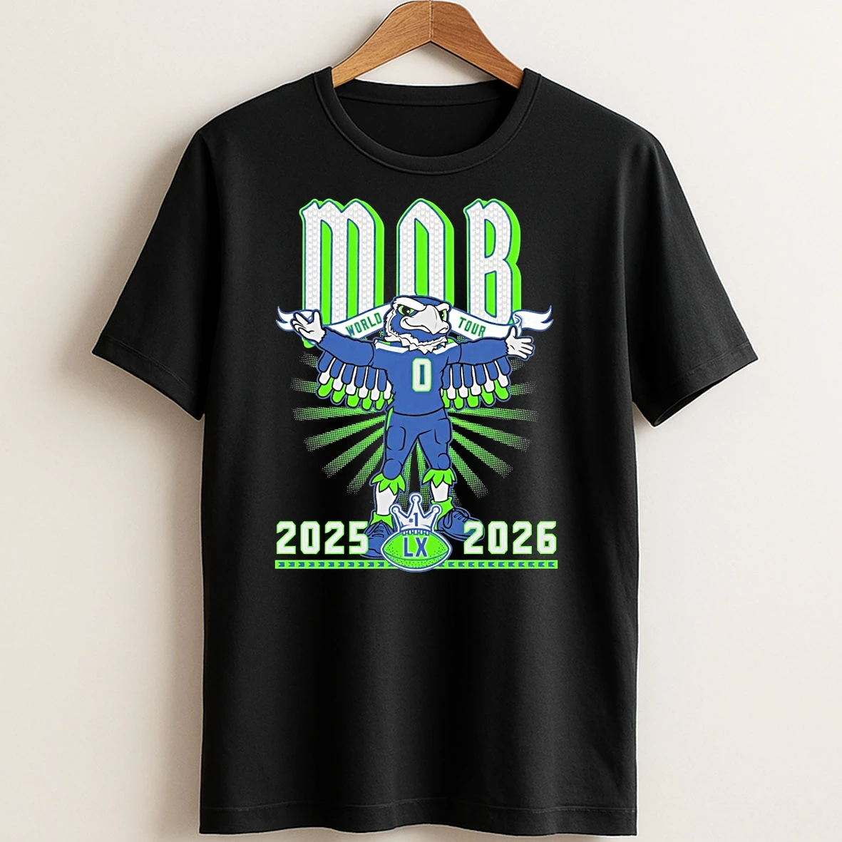 Original Seattle Seahawks 2025 2026 Nfl Mob World Tour Super Bowl Lx T Shirt Sweater