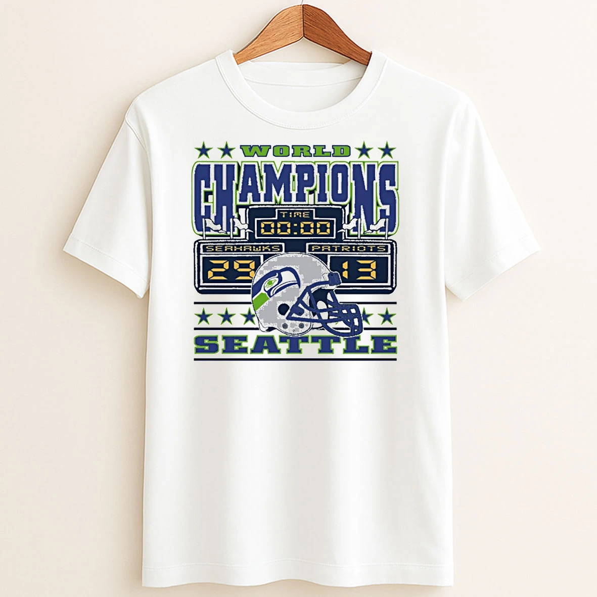 Original Seattle Seahawks Scoreboard World Champions Seahawks 29 Patriots 13 T Shirt Sweater