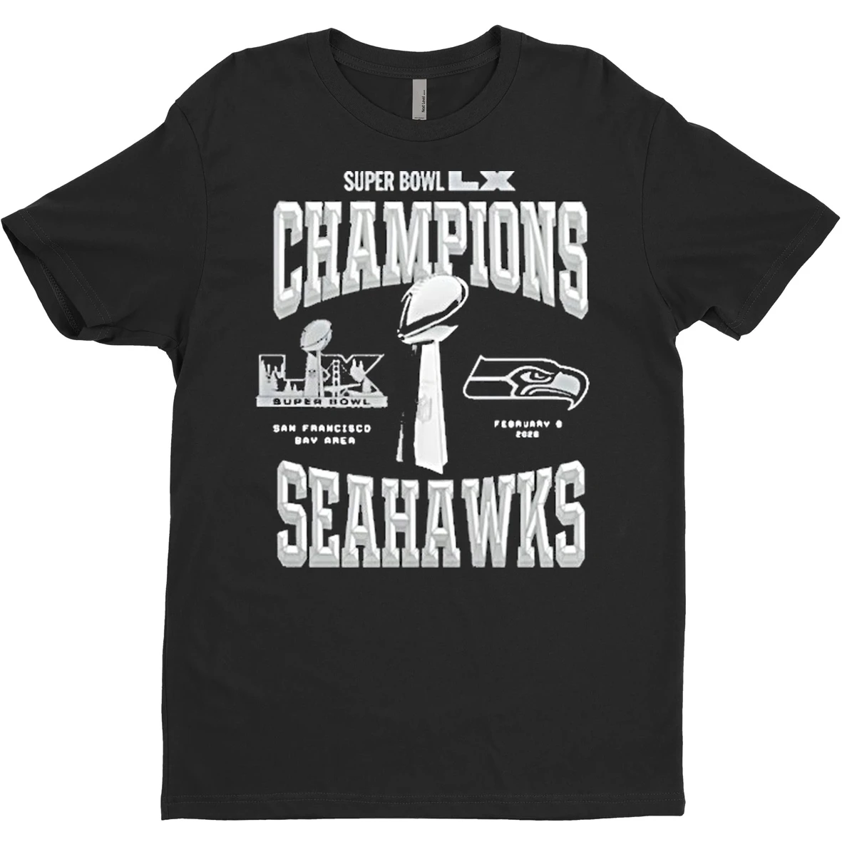 Original Seattle Seahawks Super Bowl Lx Champions Locker Room Trophy T Shirt Sweater