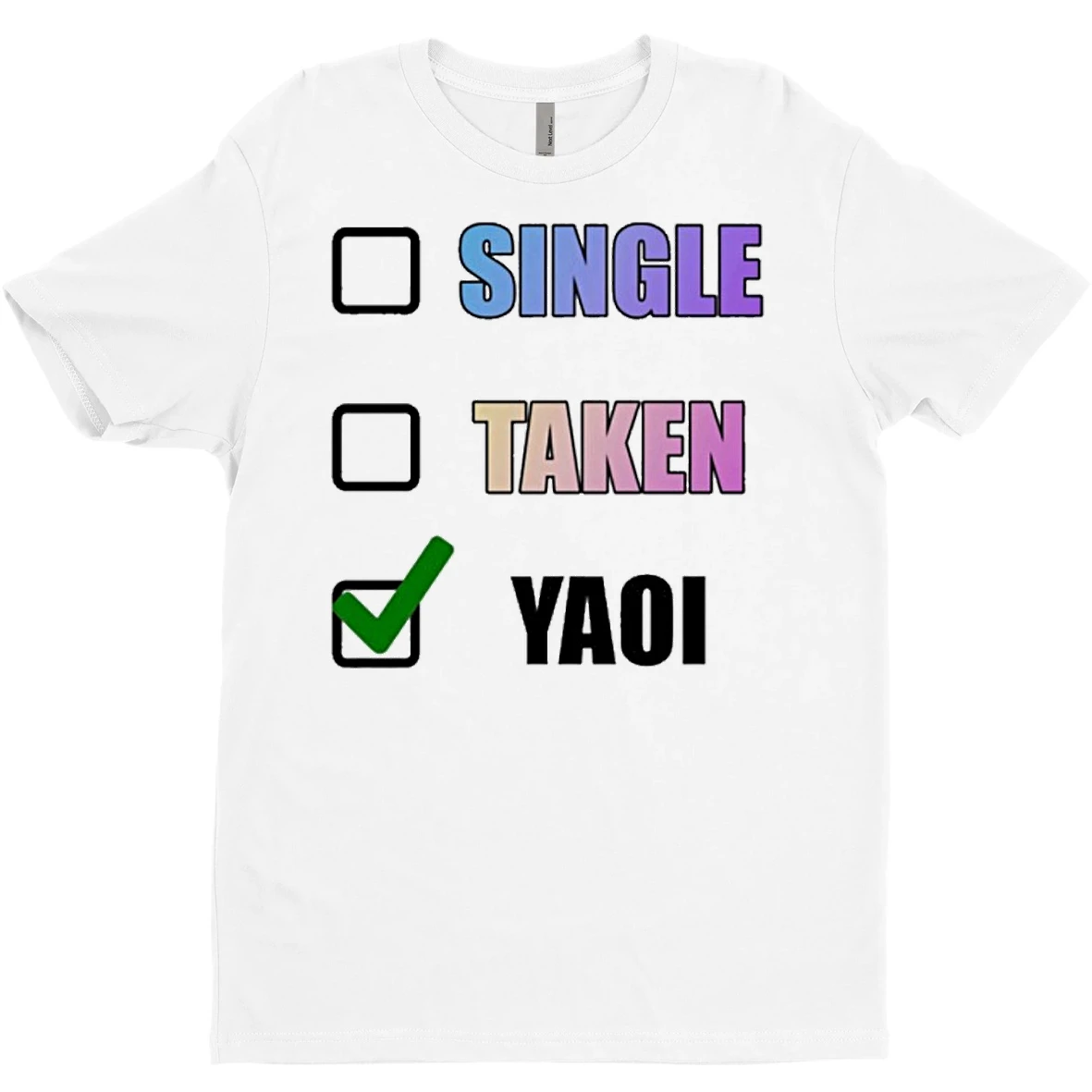 Original Single Taken Yaoi Check T Shirt Sweater