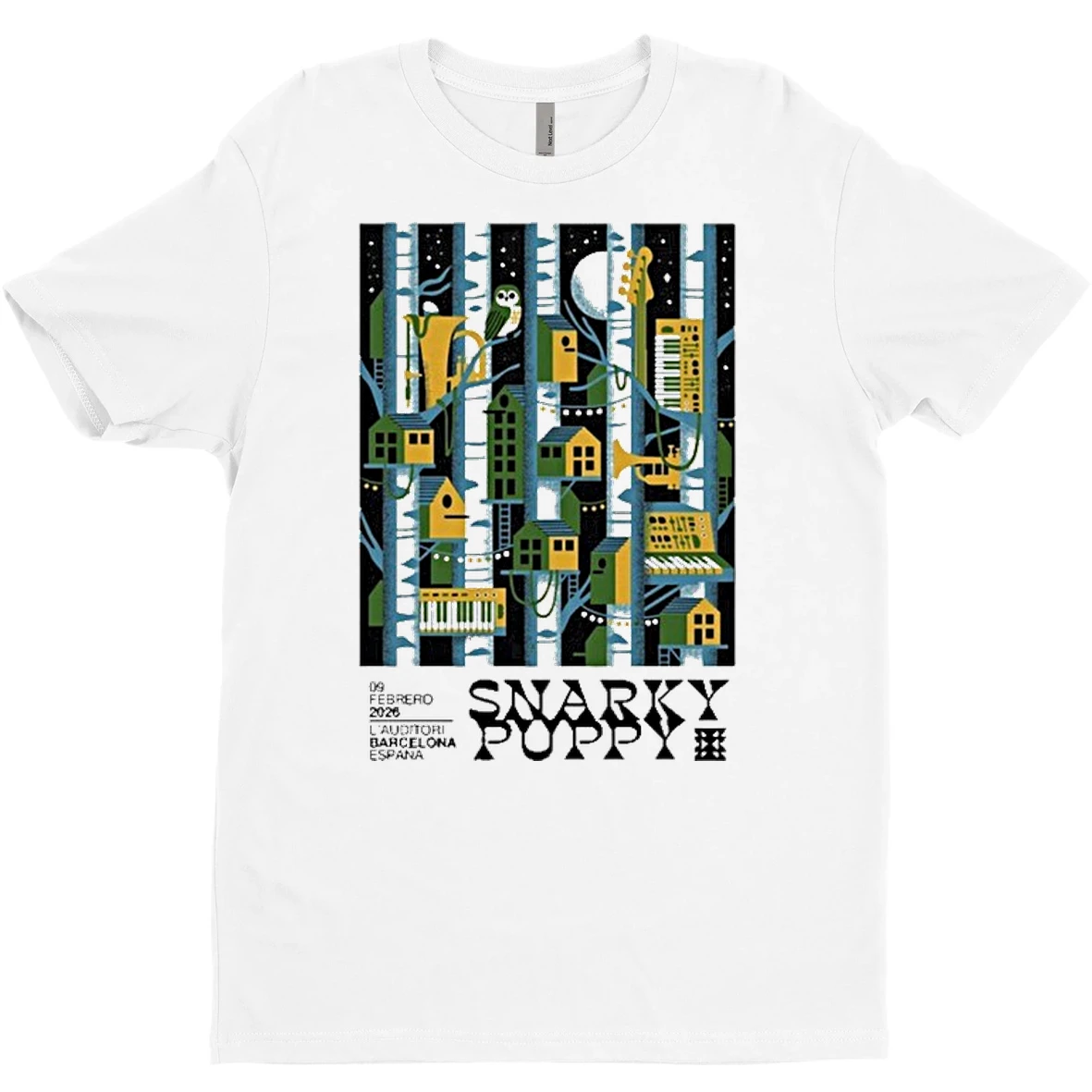 Original Snarky Puppy Feb 9 2026 Barcelona T Shirt Sweater
