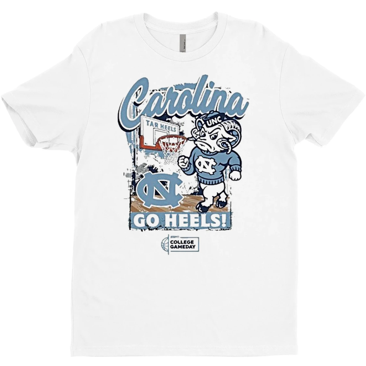 Original Something Inked North Carolina Tar Heels Mens Ivory College Gameday Mascot T Shirt Sweater