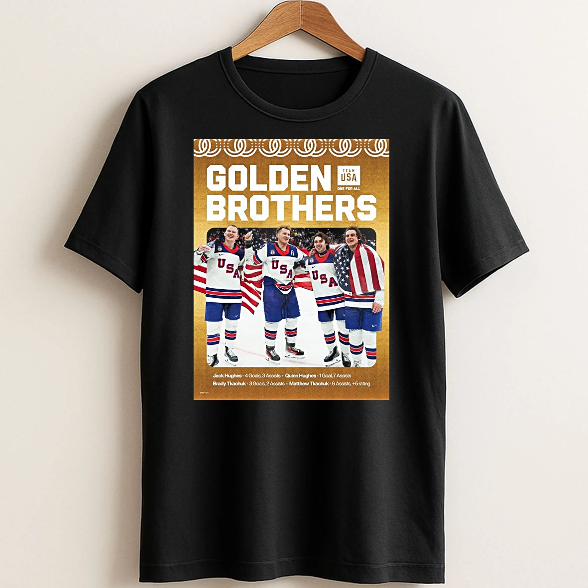 Original Team Usa Golden Brothers Jack Hughes Quinn Hughes Brady Tkachuk And Matthew Tkachuk T Shirt Sweater