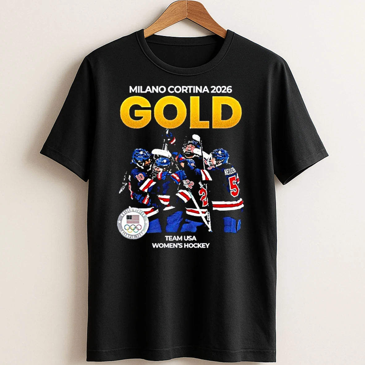 Original Team Usa Womens Hockey Milano Cortina 2026 Gold Medal T Shirt Sweater