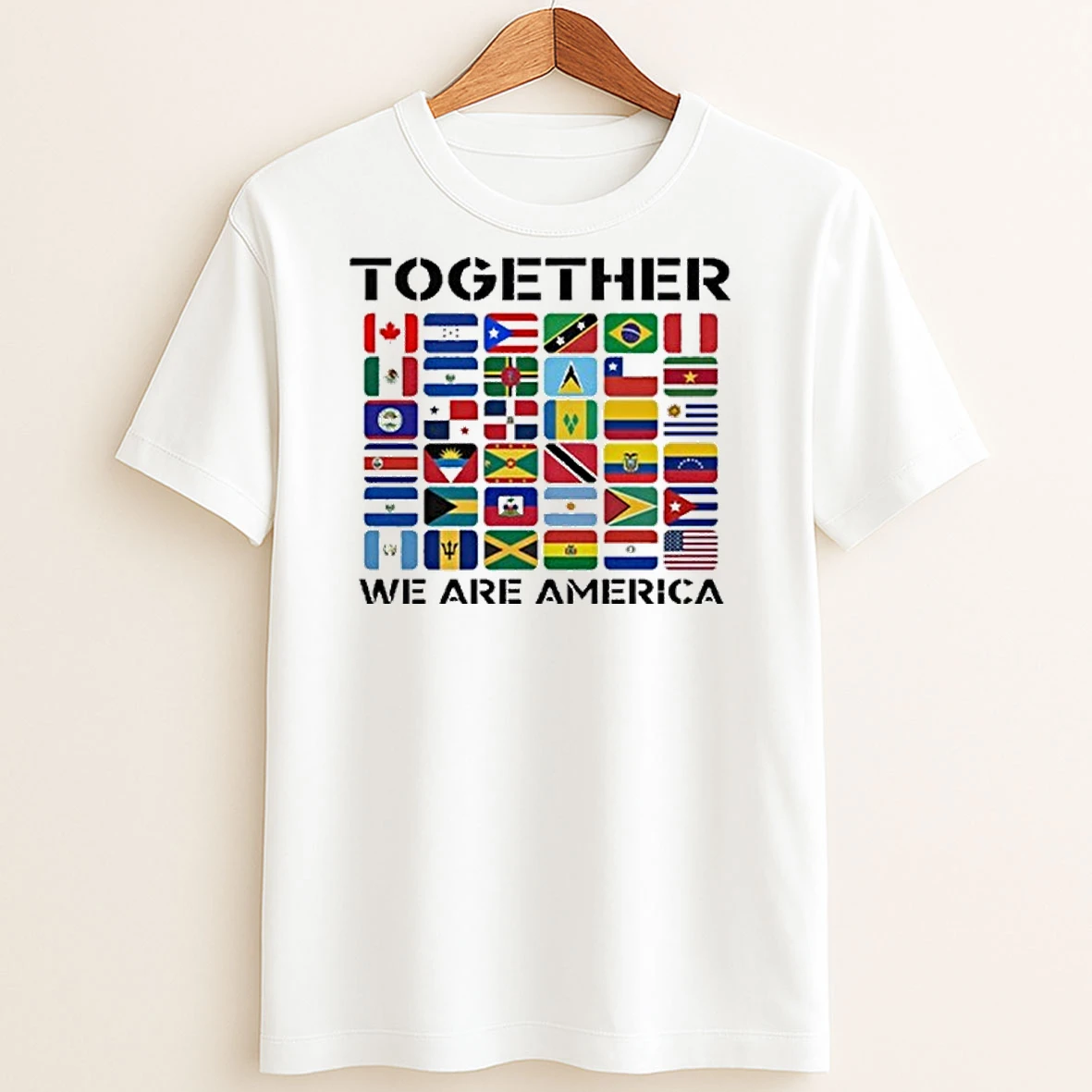 Original Together We Are America Flags T Shirt Sweater