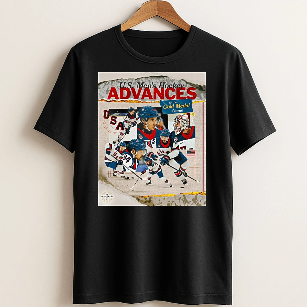 Original U S Mens Hockey Advances To The Gold Medal Game 2026 Winter Olympics T Shirt Sweater