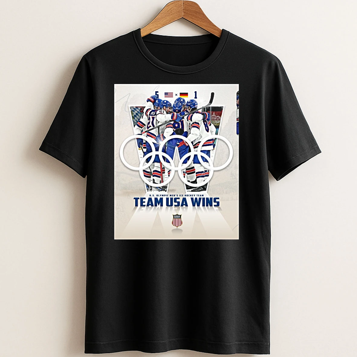 Original U S Olympic 2026 Mens Ice Hockey Team Team Usa Wins 5 1 Over Germany T Shirt Sweater