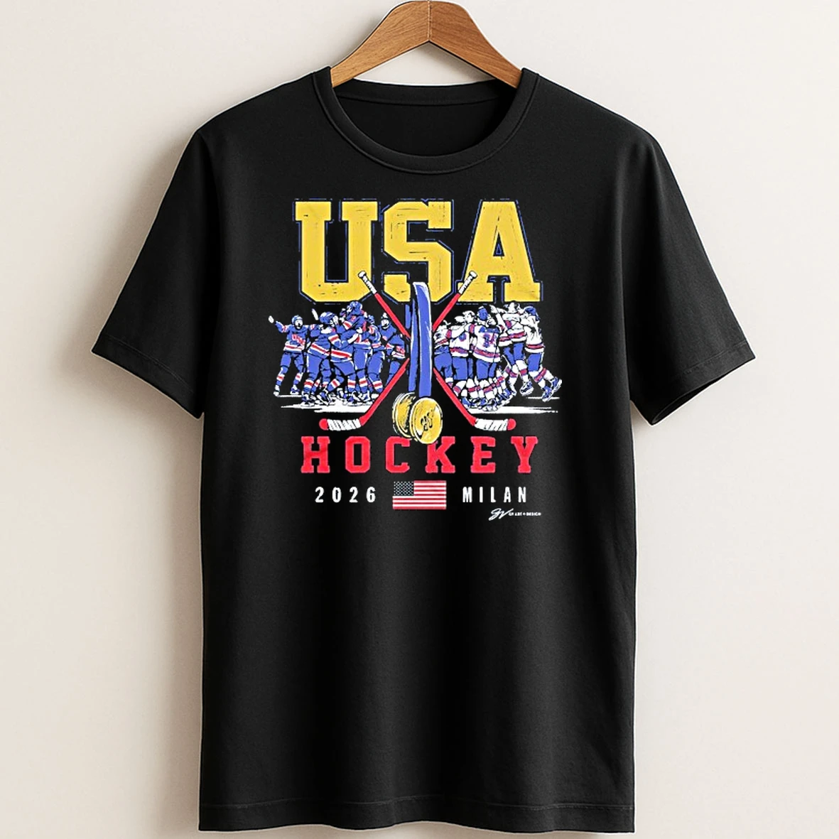 Original Usa Hockey 2026 Olympic Gold Medals T Shirt Sweater