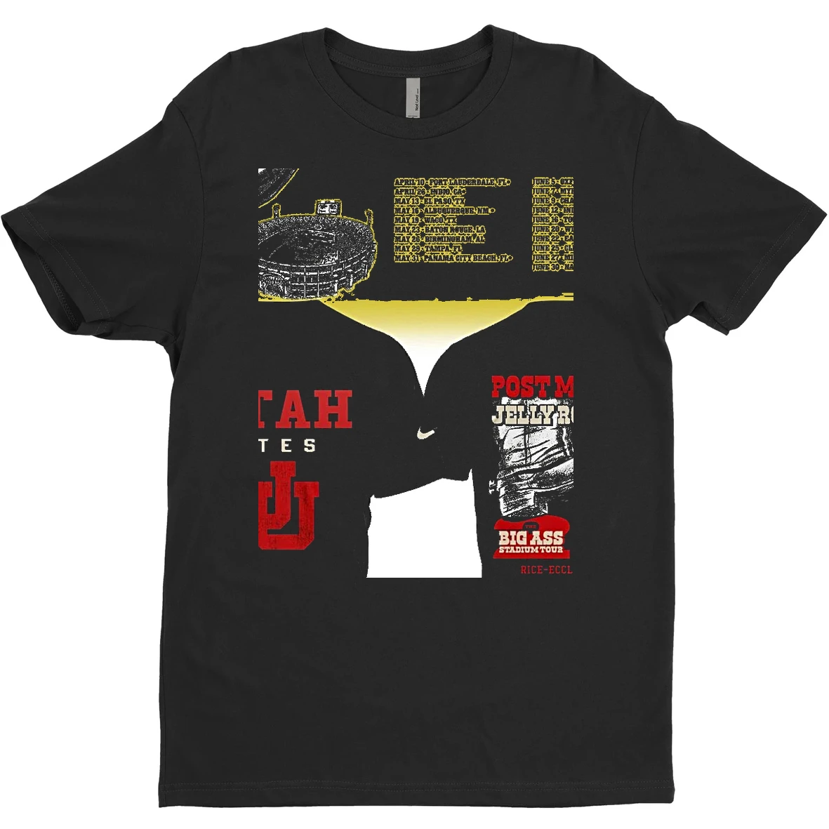 Original Utah Utes X Post Malone Jelly Roll 2026 The Big Ass Stadium Tour Part 2 T Shirt Sweater