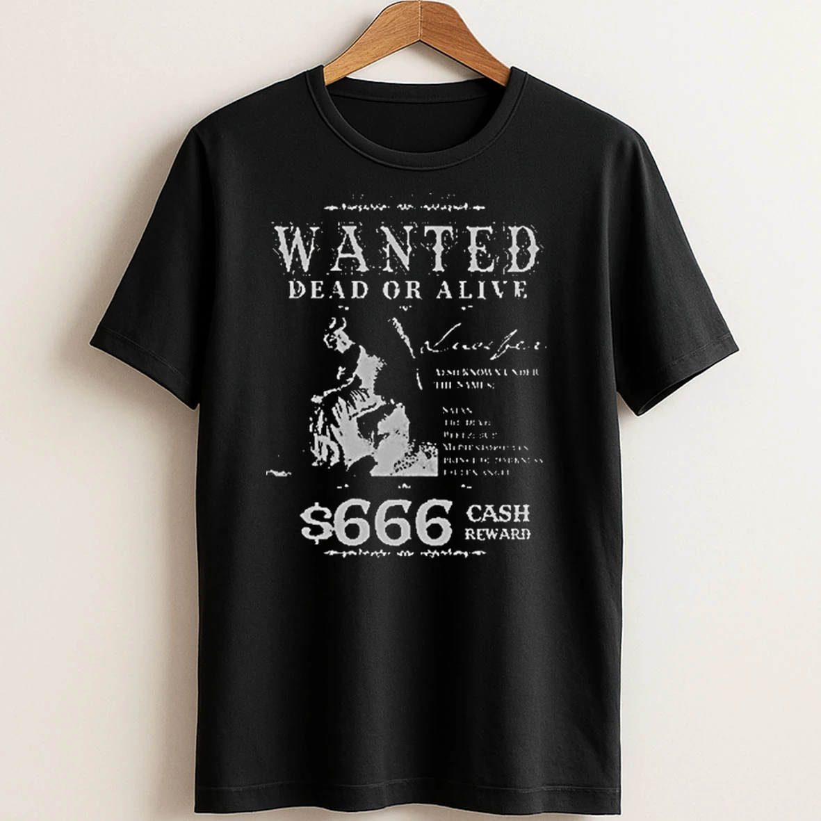 Original Wanted Dead Or Alive 666 Cash Reward T Shirt Sweater