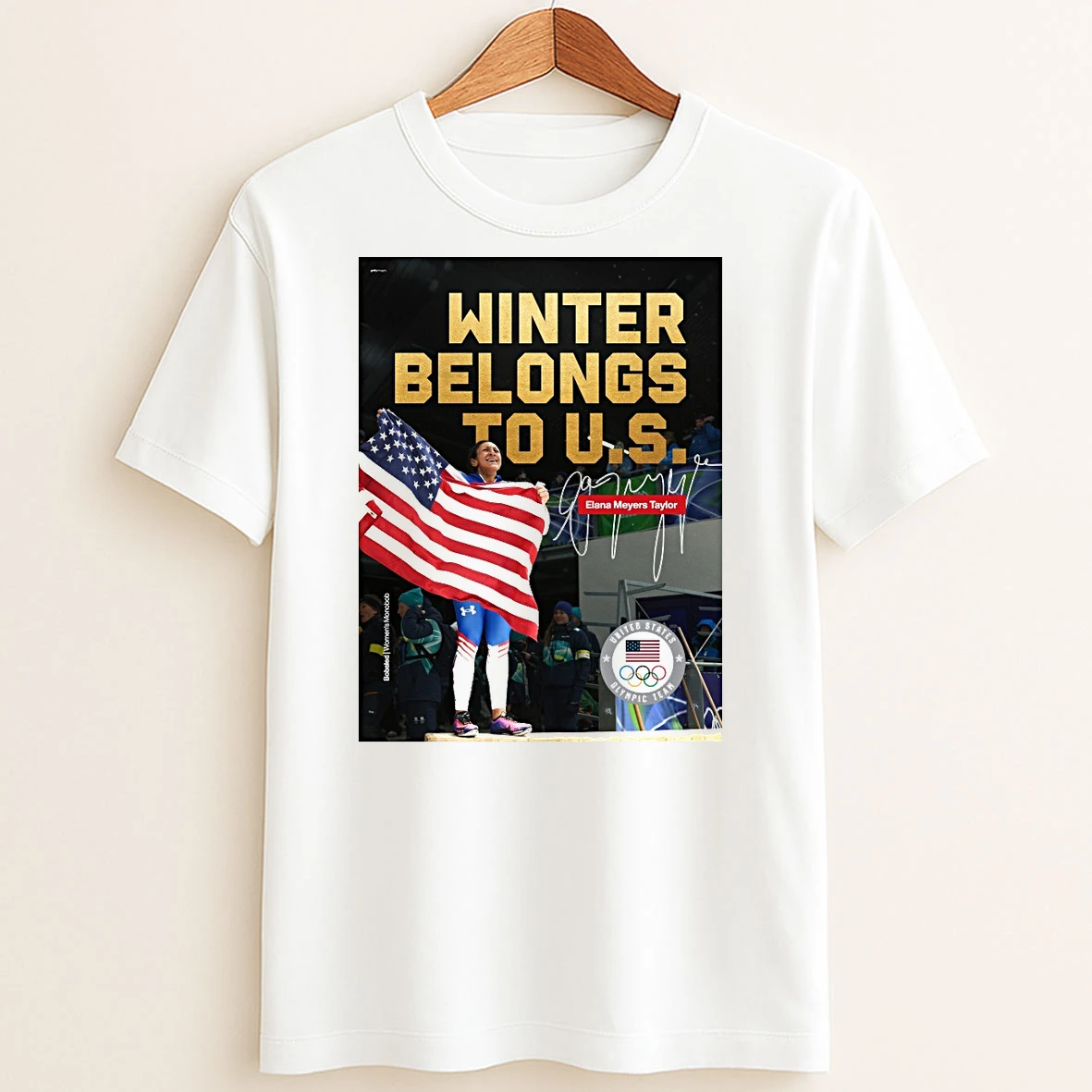 Original Winter Belongs To Us Elana Meyers Taylor Signature Winter Olympics T Shirt Sweater