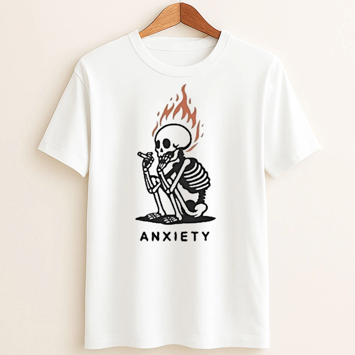 Original Wittee Anxiety Skull T Shirt Sweater