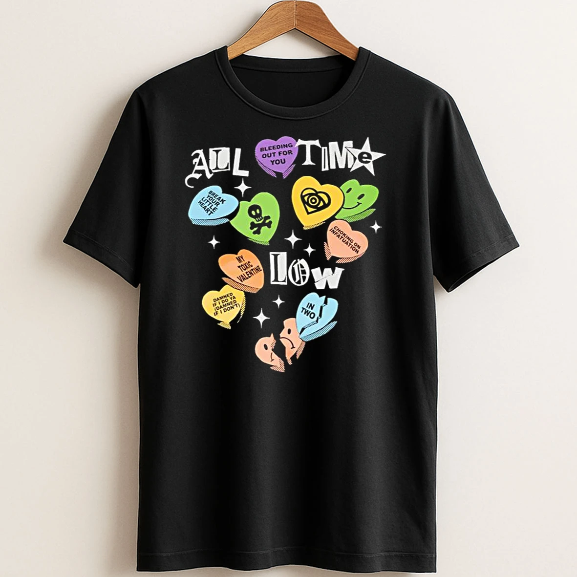 Original All Time Low Candy Hearts T Shirt Sweater