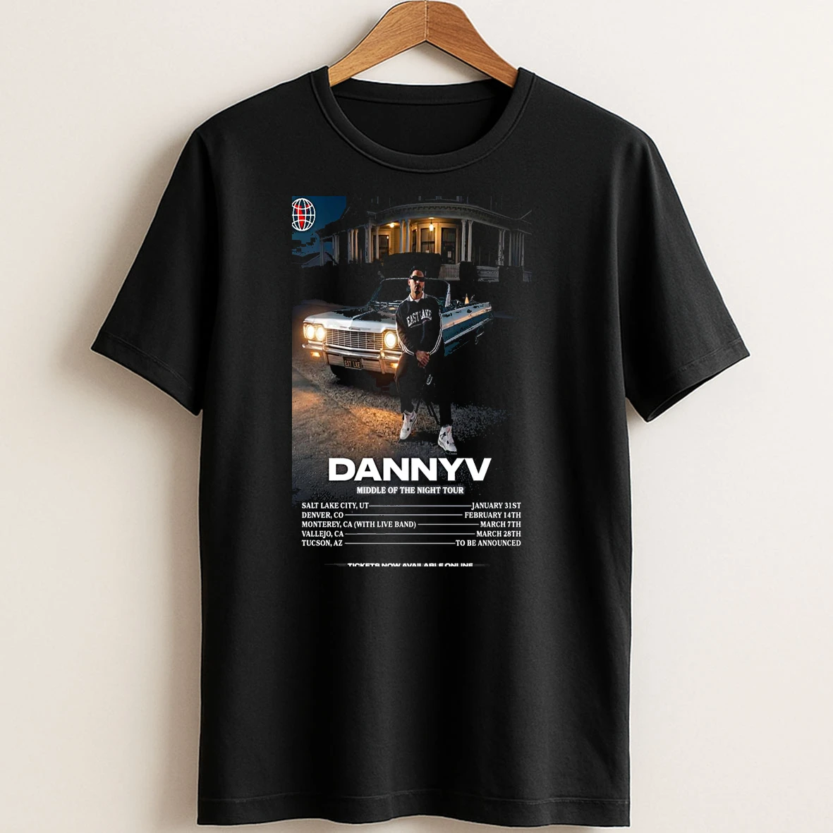 Original Dannyv Middle Of The Night 2026 Tour T Shirt Sweater