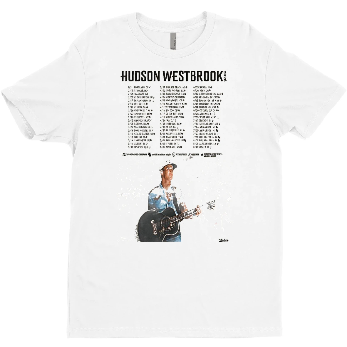 Original Hudson Westbrook Tour 2026 T Shirt Sweater