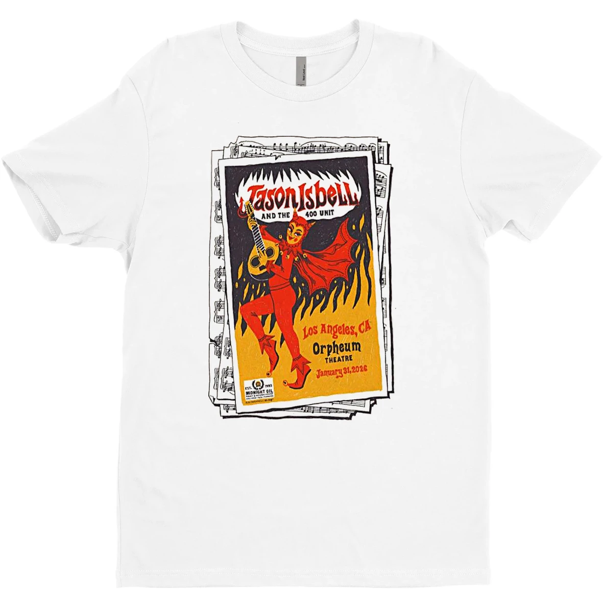 Original Jason Isbell And The 400 Unit Los Angeles Ca January 31 2026 Concert T Shirt Sweater