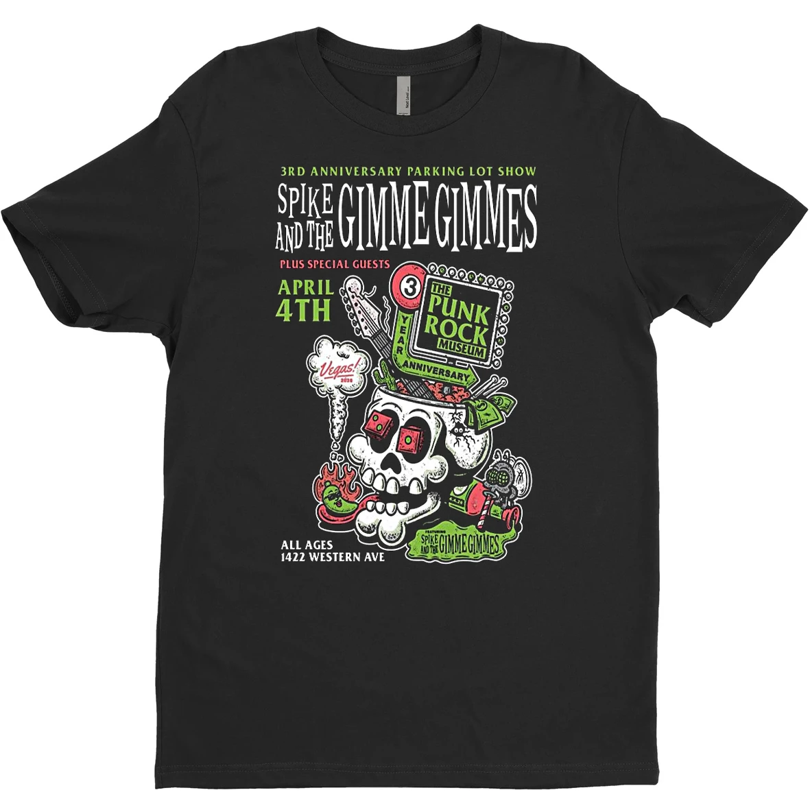 Original Spike And The Gimme Gimmes April 4 2026 The Punk Rock Museum T Shirt Sweater